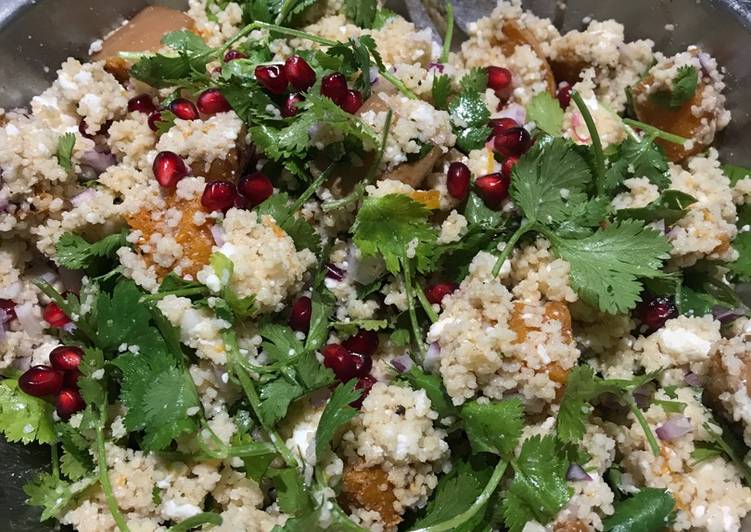 Recipe of Award-winning Butternut squash, feta, pomegranate salad