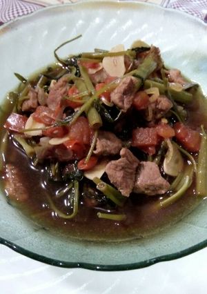 Foto resep Tumis kangkung daging