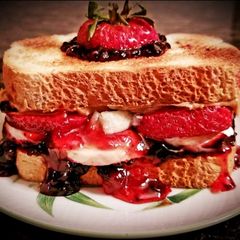 A picture of Mike's Ultimate Fruity Nutty PB&J Sandwiches For Kids.