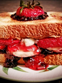 A picture of Mike's Ultimate Fruity Nutty PB&J Sandwiches For Kids.