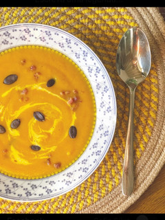 Foto de Sopa creme de abóbora e cenoura