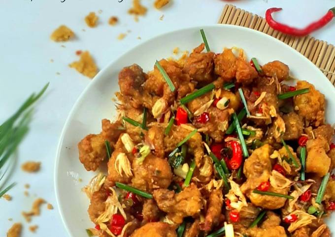 Ayam Popcorn Goreng Bawang