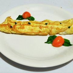 A picture of 5 ingredients: Pan Grilled Omelette.