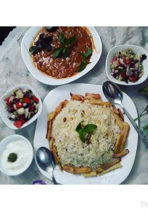 عکسی از دستور خورشت لوبیاچیتی و قارچ 😋