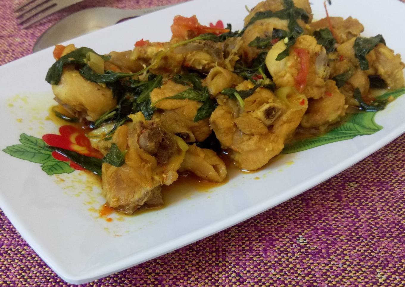 48. Ayam Rica Kemangi Kuah Kuning