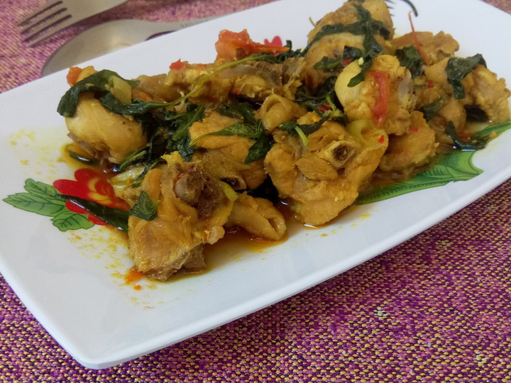 Cara Gampang Membuat 48. Ayam Rica Kemangi Kuah Kuning Kekinian