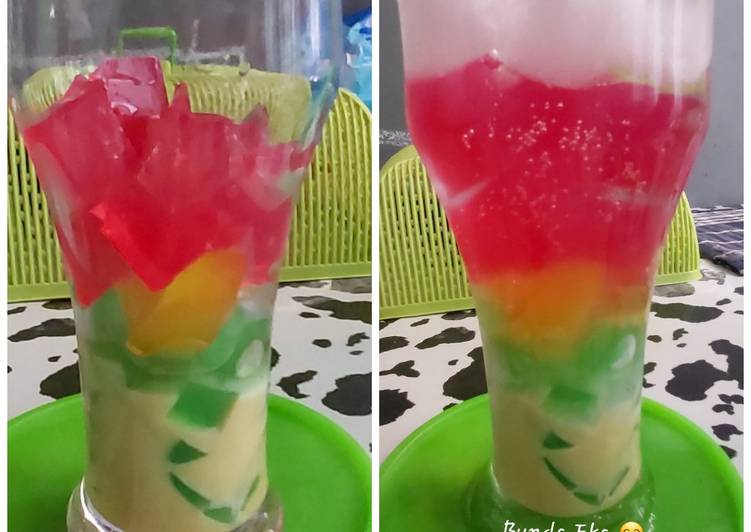 Agar Rainbow Milky Soda 😍😘