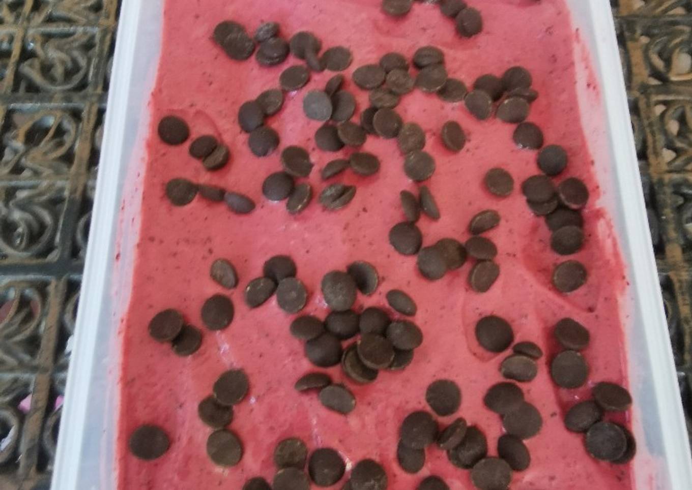 Helado de frutos rojos sin heladera