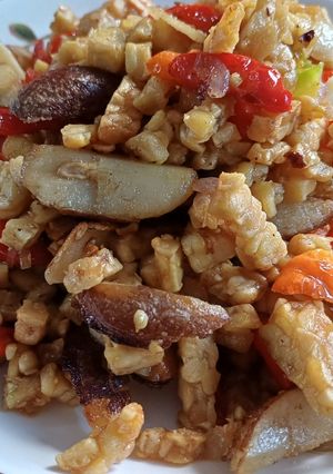 Foto resep Tumis Pedas Biji Durian Tempe