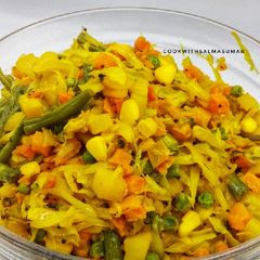 A picture of Spicy stir-fry cabbage #jikonichallenge.