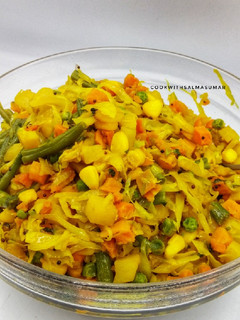 A picture of Spicy stir-fry cabbage #jikonichallenge.