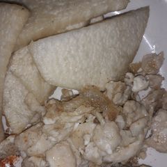 A picture of Fried yam with egg.