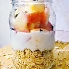 Apple Cinnamon Overnight Oats #200threcipe A picture of Apple Cinnamon Overnight Oats #200threcipe.