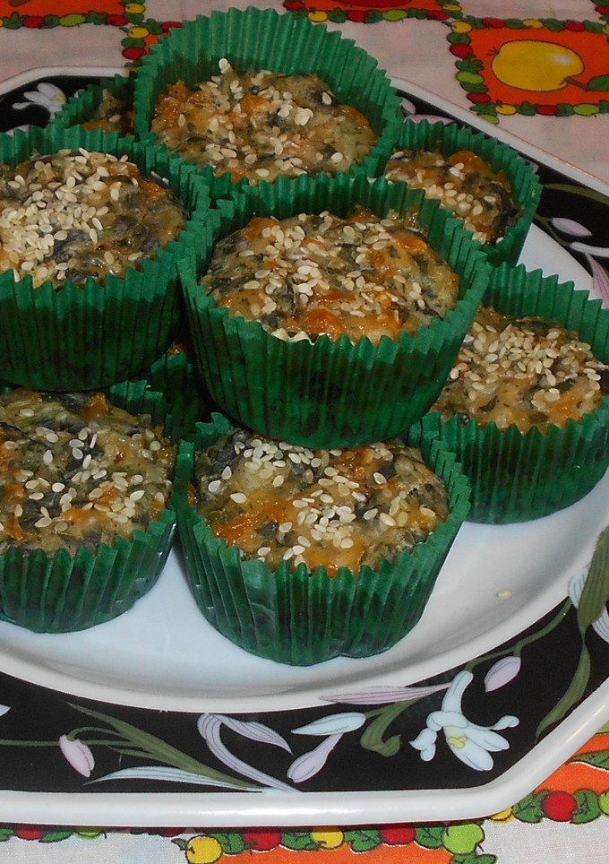 Una foto de Muffins de queso y espinaca