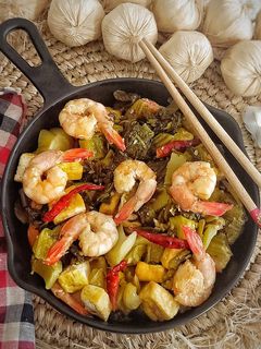 Foto resep Tumis Tahu Sawi Asin Udang