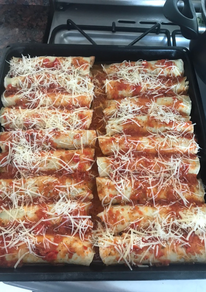 Una foto de Canelones de verdura y carne 😋