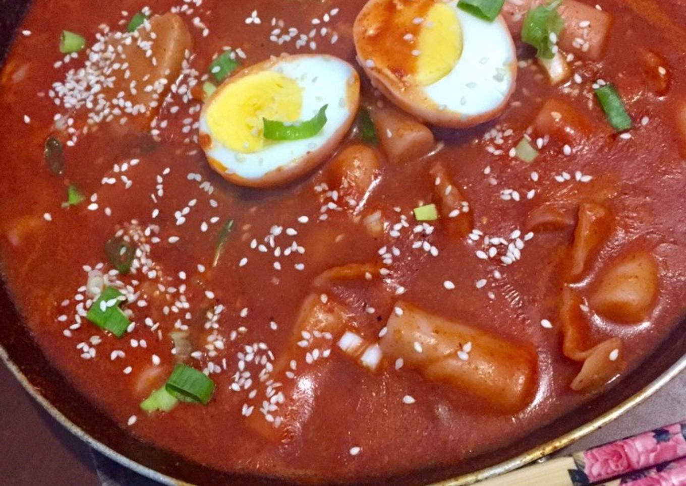 Teokbokki / Tteokbokki / Tteokpokki / Homemade (Saus Gochujang)