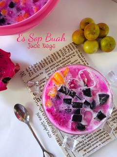 Foto resep Es Sop Buah Juice Naga