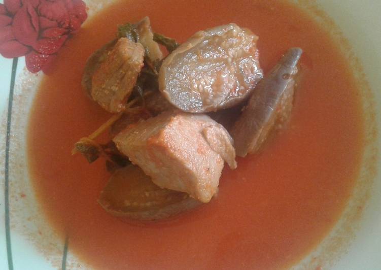 Bagaimana Membuat Asam pedas tuna campur terong #seafood festival yang Bikin Ngiler