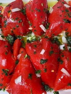 Una foto de Pimientos rellenos