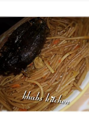 A picture of Brown pasta.