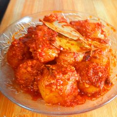 A picture of Kashmiri Dum Aloo.