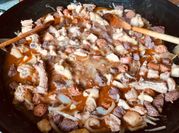 Una foto de recetas con carne asiento