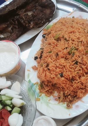 صورة لوصفة أطيب رز أحمر من ايدي الطعم جداً روعه