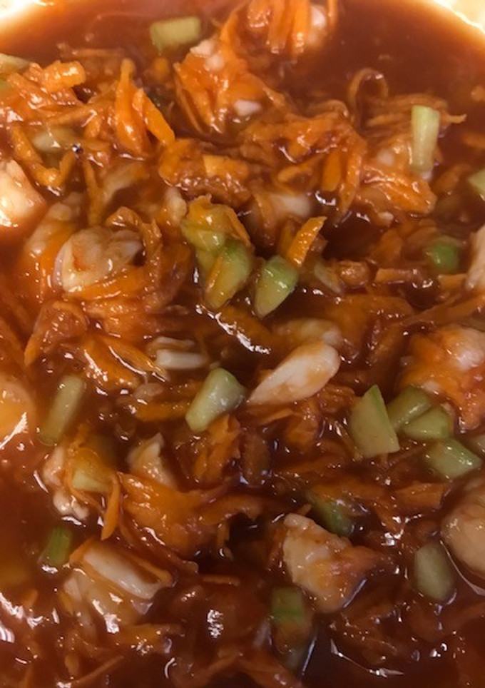 Una foto de Cocktail de zanahoria con camarones