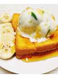 🥞ฮันนี่โทสต์ไอศกรีมกะทิ - Honey Toast coconut milk ice cream🍯
