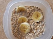 A picture of banana and peanut butter