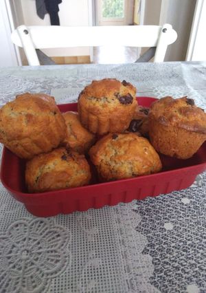 Une photo de Muffins chocolat-noix