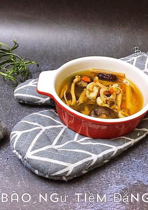 Hình của món Bào Ngư Tiềm Đẳng sâm cho bé 1Y.