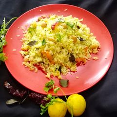 A picture of Chitrana (lemon rice).