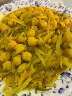 صورة لوصفة حمسة بطاطس مع الحمص