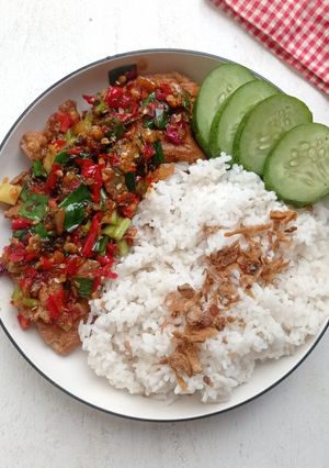 Foto resep Telur dadar sambal bawang