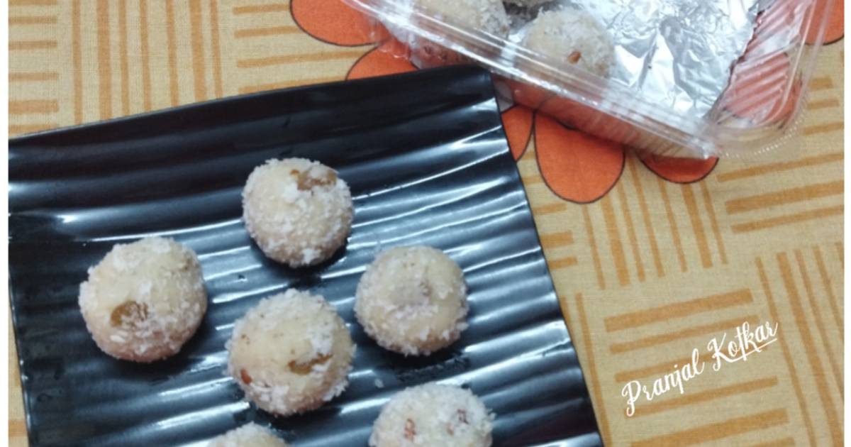 Desiccated Coconut Laddoo Recipe by Pranjal Kotkar Cookpad