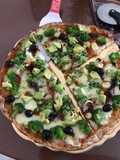 Pizza saludable con vegetales