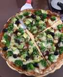 Pizza saludable con vegetales