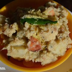 A picture of Aloo Jhinge Bori Posto.