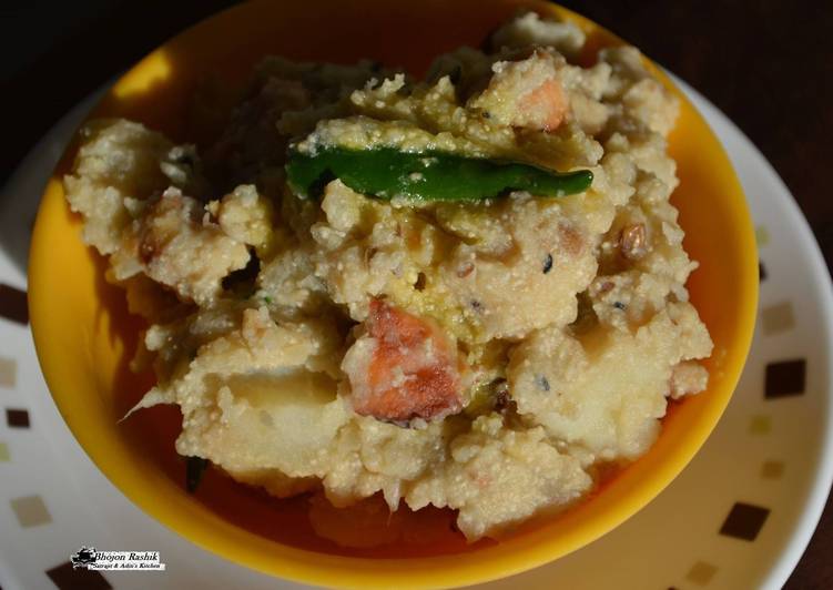 Easiest Way to Prepare Homemade Aloo Jhinge Bori Posto
