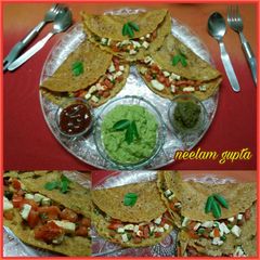 Quick wheat flour dosa (Aate ka Dosa) A picture of Quick wheat flour dosa (Aate ka Dosa).