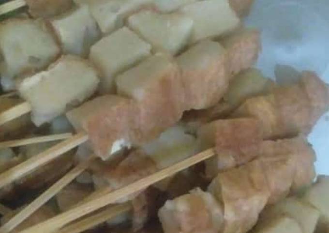 Sate tahu bumbu kacang