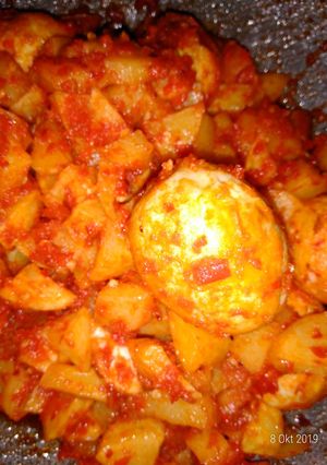 Foto resep Balado kentang dan telur...🥚🥚🥚🌶️🌶️🌶️🍅🍅🍅🥔🥔🥔