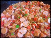 Una foto de carne de puerco discada