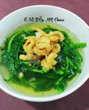 Canh rau tần ô nấu tôm 1 nắng