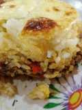 Pastel de arroz y jurel