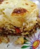 Pastel de arroz y jurel
