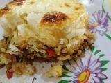 Pastel de arroz y jurel