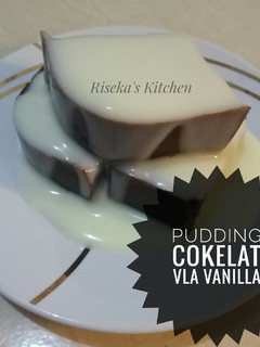 Foto resep Pudding Cokelat Vla Vanilla #BikinRamadanBerkesan